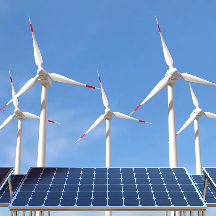 Renewable energy with wind and solar